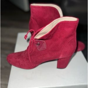 NIB red Brenda Zara booties 36/ 6